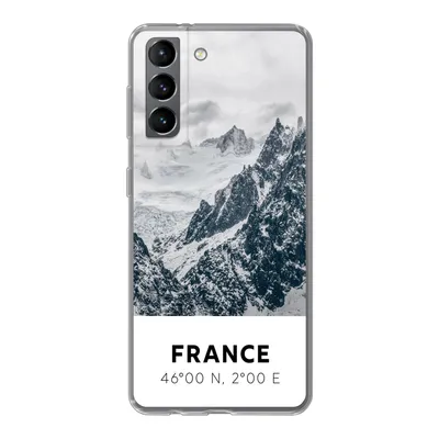 Produktbild von MuchoWow® Handyhülle Schutzhülle Hülle für Samsung Galaxy S21 Frankreich - Berge - Schnee Silikon Softcase Handy Hülle - Softcase