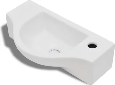 Zdjęcie produktu dla Ceramiczna Umywalka Z Otworem Na Kran, Biała Lumarko!