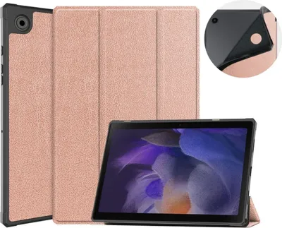 Produktbild von König Design Tablet-Hülle kompatibel mit Samsung Galaxy Tab A8 2021 SM-X205 Kunstleder Smart Cover Case Etui Rose Gold