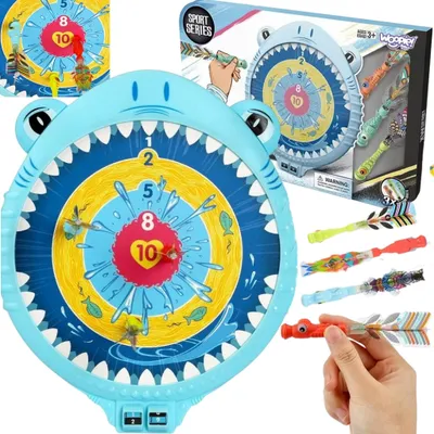 Produktbild von Woopie magnetisches Dartspiel, sichere Dartscheibe „Happy Shark“.
