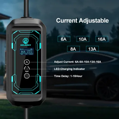 Obrázok produktu pre Nabíjací kábel pre elektromobily - 11 kW - 5 metrov - konektor typu 2 - prenosný rýchlonabíjací adaptér
