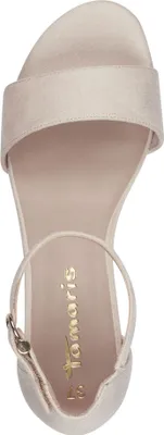 Produktbild von Tamaris Damen Sandalette Sandale geschlossene Ferse Blockabsatz 1-28201-42, Größe:41 EU, Farbe:Beige