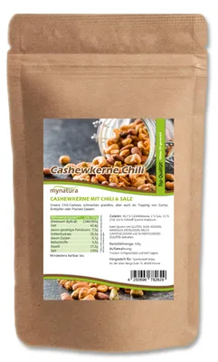 Produktbild von Mynatura Cashewkerne mit Chili und Salz – ab 500g