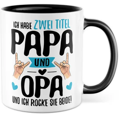 Kaffeetasse Papa & Opa – lustiges Geschenk für Väter, 330 ml