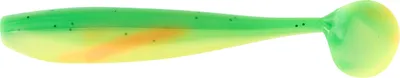 Produktbild von Balzer Shirasu Dorsch Gummi Set - 2 Gummifische + 2 Jighaken, Farbe:Grün-Gelb