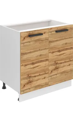 Produktbild von Belini Unterschrank Küche, Küchenunterschrank 80 cm Breite. SD Küchenunterschrank ohne Arbeitsplatte. Küchenschrank mit 2 Türen, Wotan-Eiche