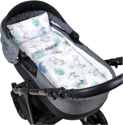 Produktbild von BABYLUX 2 tlg. Set Bezug für Kinderwagen Bettwäsche  60x78cm 122. Igel&RehBFF