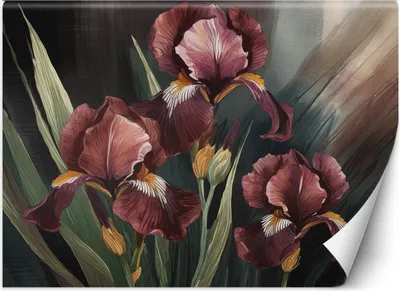 Produktbild von Vlies fototapete Blumen Botanik 350x245 cm Feeby Rot inkl. Kleber einfache Montage