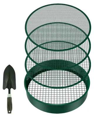 Produktbild von Bodensieb für Gartenarbeiten – Metall-Gartensieb mit austauschbaren Maschen, Handschaufel-Werkzeug