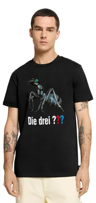 Produktbild von Spreadshirt Die Drei Fragezeichen Und Der Ameisenmensch Logo Männer Premium T-Shirt, XXL, Schwarz