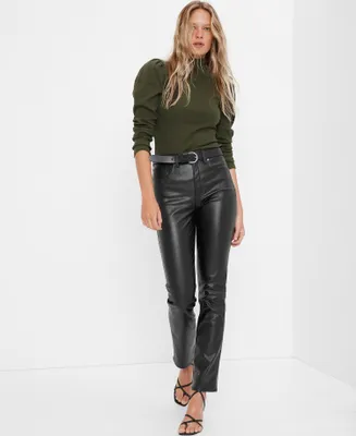Produktbild von GAP Schmale, hoch geschnittene Kunstlederhose