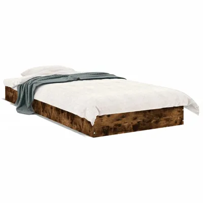 Immagine prodotto di vidaXL Struttura letto senza materasso rovere fumé 75x190 cm materiale a base di legno