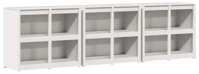 Obrázek produktu pro vidaXL Venkovní kuchyňský skříňka MEPPEL, 3 kusy, bílá, masivní borové dřevo