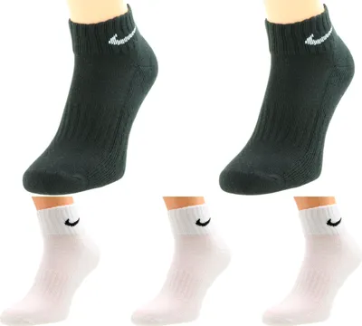 Produktbild von 5 Paar Nike SX7677 Everyday Lightweight Ankle Sportsocken Herren Damen - Farbe: weiß schwarz - Größe: 42-46