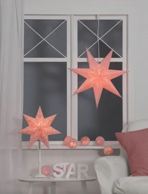 Produktbild von Best Season Papierstern Romantic-Star, Metall, rosa