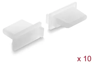 Produktbild von DeLOCK Staubschutz für USB Typ-A Buchse 10 Stück Silikon transparent, USB Typ-A, Silikon, Transparent, Desktop-PC/Arbeitsplatz, Laptop, 10,2 mm, 15,5 mm