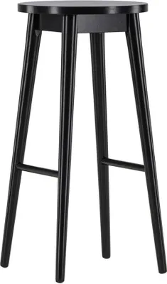 Obrázok produktu pre FURNLUX Barová stolička Mollosand Black 36cm / Hauptfarbe: Schwarz / Abmessungen: 36 x 36 x 75 cm