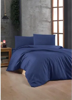 Produktbild von L'Essentiel Linge de Maison, Sax Blue, Ranforce King-Size-Bettbezug-Set (FR), Saxofonblau, 100 % BAUMWOLLE RANFORCE, 240 x 220 cm