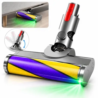 Produktbild von Elektrobürste mit Laser-LED für Dyson V7 V8 V10 V11 V15 – Bürste mit Direktantrieb für Hartböden & Kurzflorteppiche – Bodendüse für Staubsauger
