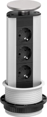 Produktbild von Evoline® Port 2, mit Schukosteckdosen, Deckel Edelstahl