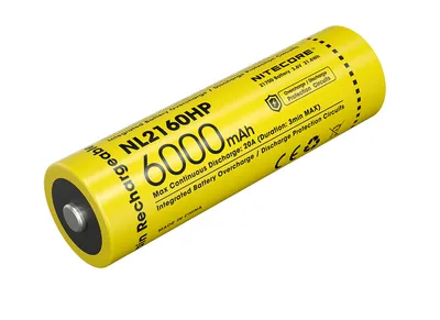 Immagine prodotto di Nitecore NL2160HP 21700 - Batteria agli ioni di litio da 6000 mAH fino a 20A