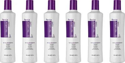 Produktbild von Fanola No Yellow 6 x 350 ml Shampoo für Blondes Haar Silbershampoo Set