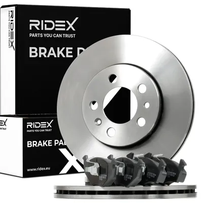 Produktbild von RIDEX Bremsenset Vorne Bremsscheiben Beläge Satz für VW POLO (9N) 256mm
