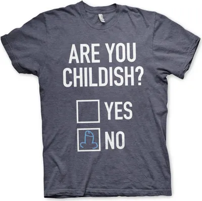 Obrázek produktu pro Tričko Are You Childish - X-Large - NavyHeather