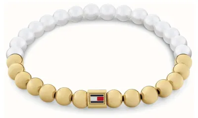 Produktbild von Tommy Hilfiger Jewelry Armband mit Schmuckperlen für Damen in Gelbgold mit Glasp