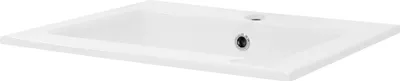 Obrázek produktu pro LuxeBath umyvadlo Umyvadlo na desku Square, 52,5x45x21 cm, bílé, keramika