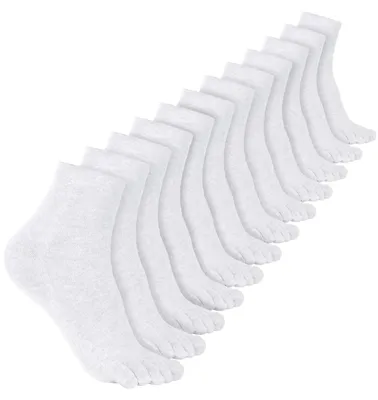 Produktbild von Bencailor 6 Paar Damensocken mit fünf Zehen, Baumwolle, atmungsaktiv, Kompressio