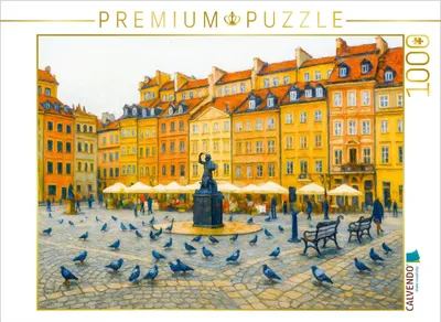 Produktbild von CALVENDO Puzzle Warschau in Farbe Kunstvolle Stadtansichten Marktplatz der Altstadt | 1000 Teile Lege-Größe 64x48cm Foto-Puzzle für glückliche Stunden