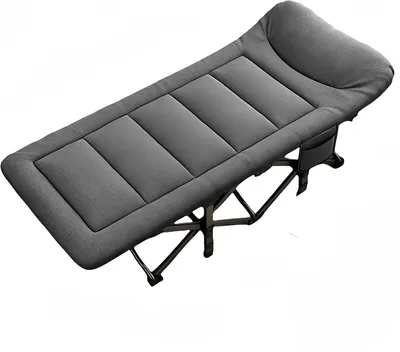 Produktbild von Campingfeldbett für Erwachsene - GY02 - Klappbar Leicht - Eisenrahmen bis 204 kg - Mit Kissen & Tragetasche - Grau