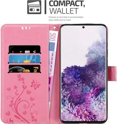 Immagine prodotto di Cadorabo cover per Samsung Galaxy S20 cover protettiva in rosa cover protettiva cover per telefono cellulare cover fiori custodia fiore