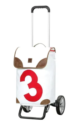 Produktbild von Andersen SHOPPER MANUFAKTUR Einkaufstrolley Alu Star Shopper 360° 40L Lee 3 weiß mehrfarbig 111cm