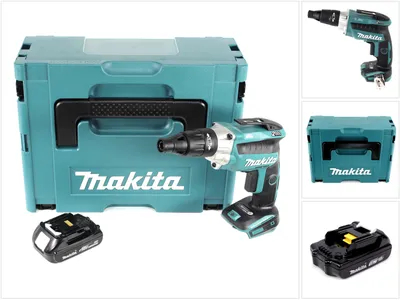 Immagine prodotto di Avvitatore a secco Makita DFS 251 Y1J 18 V Li-Ion brushless in Makpac con 1x batteria BL1815N 1,5 Ah, senza caricabatterie