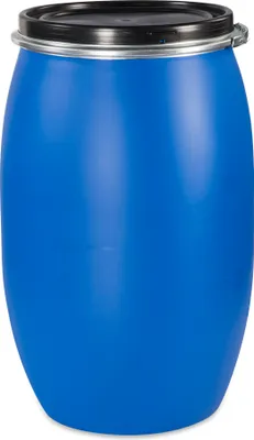 Produktbild von 120 Liter Deckelfass, Kunststofffass, Futtertonne, Fass, Plastikfass