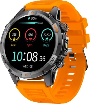 Produktbild von Smart Sportuhr Outdoor GPS Hohe Auflösung 360x360 Multisport-Modi Aktivitätstracker Orange