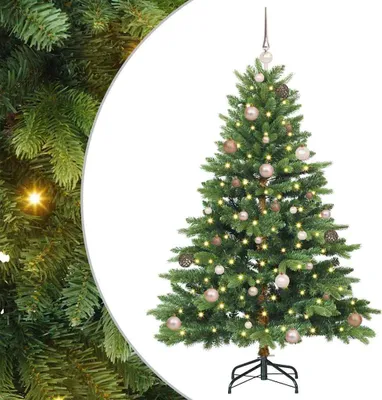 Obrázok produktu pre Umelý vianočný stromček s 150 LED-i Zelená 150 cm PE a PVC