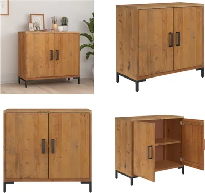 Obrázok produktu pre vidaXL Príborník Brown 75x35x70 cm Masívne borovicové drevo - Príborník - Príborníky - Skriňa - Úložná skriňa