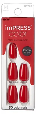 Obrázok produktu pre Kiss My Face - ImPRESS Color MC Reddy or Not Nails 30 pcs