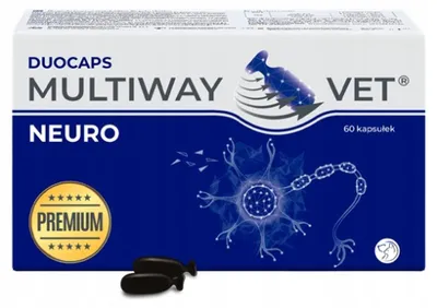 Imagen del producto de JM SANTE Multiway Vet Duocaps Neuro: cápsulas de rosca para apoyar el sistema nervioso de perros y gatos – 60 unidades
