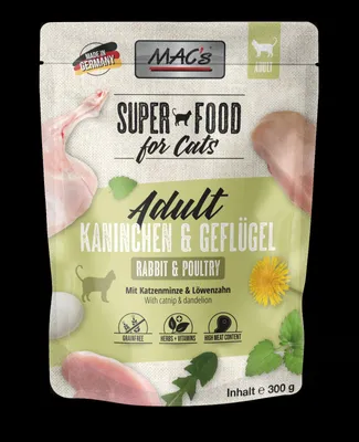 Produktbild von MAC's CAT - Pouch 6x300g  |  Kaninchen & Geflügel