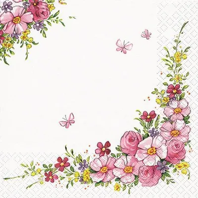 Produktbild von 20 Servietten Cute Flowers - hübsche Blumen 33x33cm