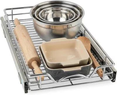 Produktbild von Famanu Schubladenorganizer aus Metall mit robusten Schienen - für Küchenschränke