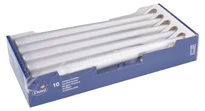 Produktbild von 100x DUNI Leuchterkerzen, getaucht 260 x Ø 22 mm 7 Std. Silber