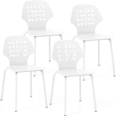 Obrázek produktu pro Jídelní židle - Kuchyňské židle - Sada židlí - Designové židle - Bílé židle - Ergonomické pohodlí