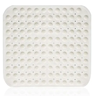 Productafbeelding van Douwmat 48 x 48 cm, antislip met zuignappen en massagefunctie, wit