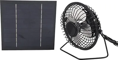 Produktbild von Solar -Extraktor -Lüfter, Panel -Lüfterkit, 5 W Mini Tragbares Photovoltaik -Set kleine Hühnerbummel, Gewächshäuser, Schuppen, Haustierhaus