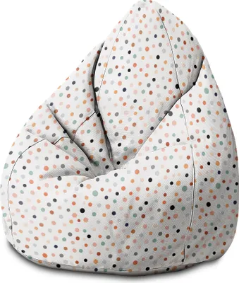 Produktbild von Dreamroots Sitzsack Kinder mit füllung, Bodenkissen Kinder Sitzsack, Sitzsack Kinderzimmer 70x70x105 cm, Sitzkissen Boden Kinder, Pastel Dots